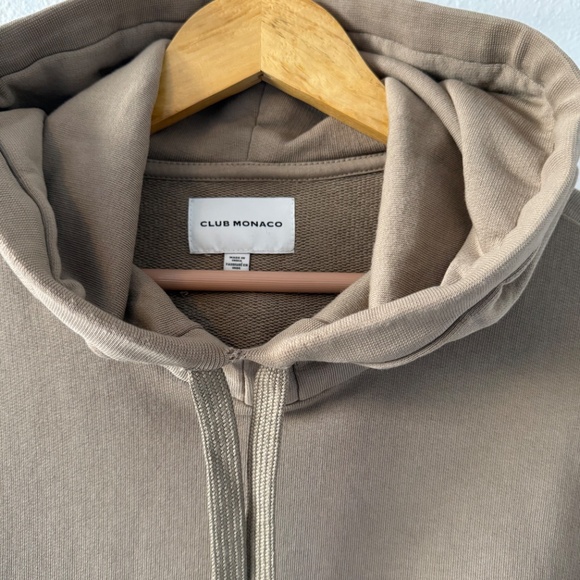 Club Monaco French Terry Hoodie - Taupe - Picture 4 of 5